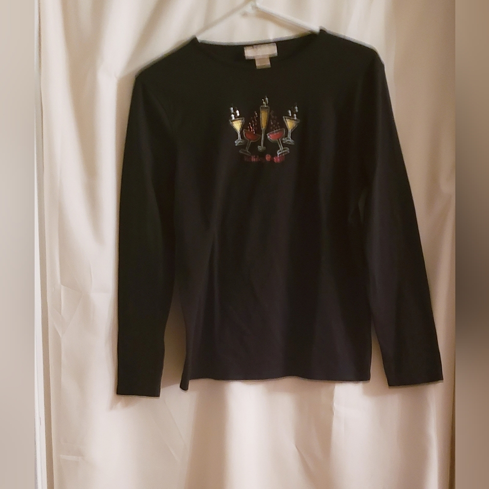 M&C Sportswear long sleeve black top